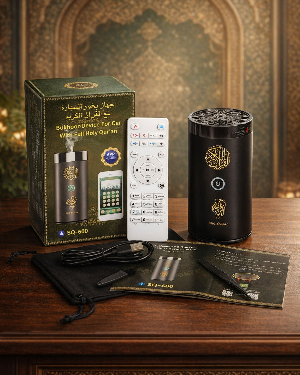 Quemador de bakhour con altavoz